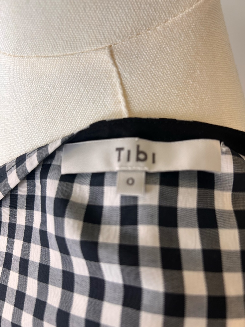 TIBI - Black & White Gingham Blouse - Size 0 / XS - Picture 4 of 6